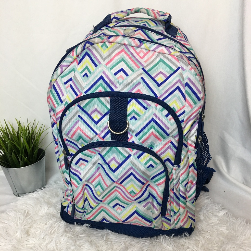 Multi-Colored Striped Backpack